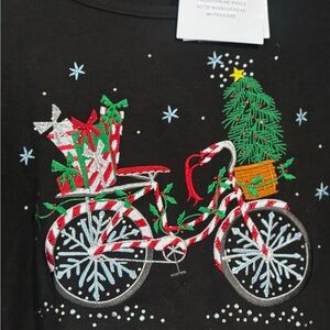 Festive Bicycle Christmas Top